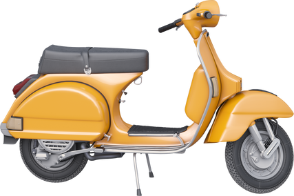 Yellow scooter